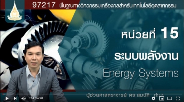 97217 หน่วยที่ 15 ระบบพลังงาน Energy Systems