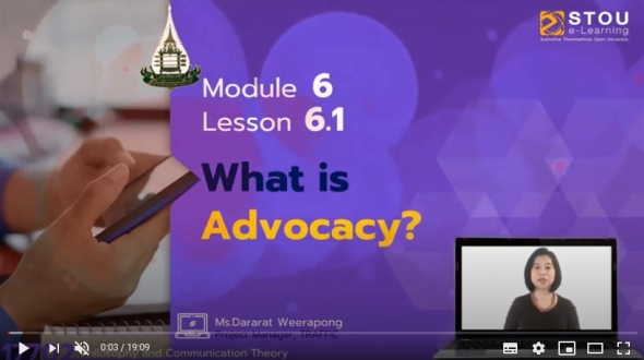 17702  Module 6 Lesson 6.1 What is advocacy