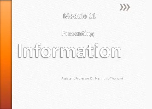 14111 Module 11 Presenting Information