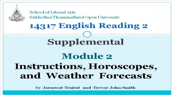 14317 Module 2 Instructions, Horoscopes, and Weather Forecasts