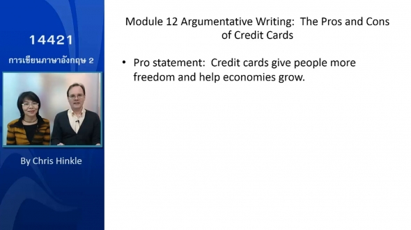 14421 Module 12 Argumentative Writing The Pros and Cons of Credit Cards
