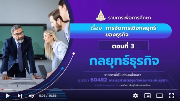 60482 รายหารที่ 8 ตอนที่ 3 กลยุทธ์ธุรกิจ