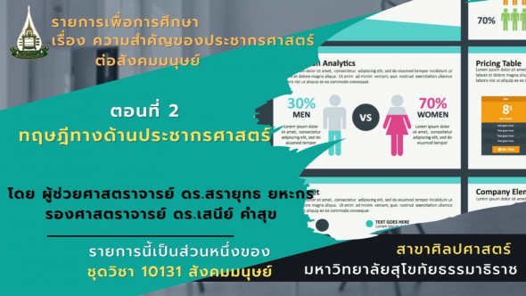 10131 โมดูล 5 ตอนที่ 2 ทฤษฎีทางด้านประชากรศาสตร์