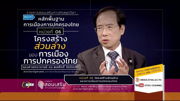80111 หน่วยที่ 06 โครงสร้างส่วนล่างของการเมืองการปกครองไทย