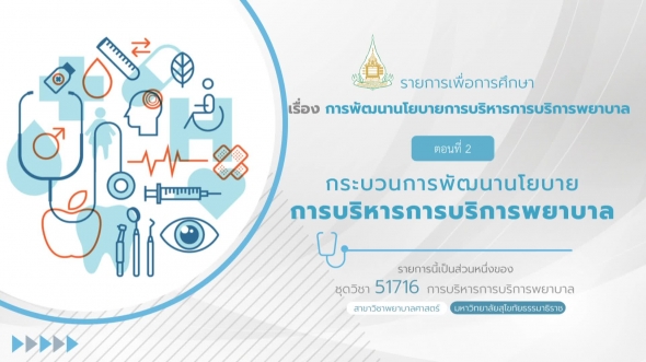 51716 รายการที่ 3 ตอนที่ 2 กระบวนการพัฒนานโยบายการบริหารการบริการพยาบาล