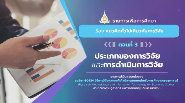 60434 รายการที่ 1 ตอนที่ 3 ประเภทของการวิจัยและการดำเนินการวิจัย