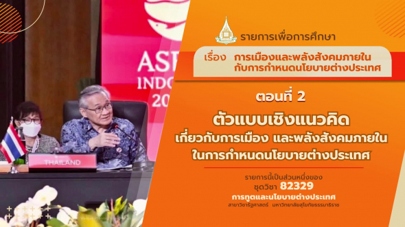 82329 รายการที่ 4 ตอนที่ 2 ตัวแบบเชิงแนวคิดเกี่ยวกับการเมือง และพลังสังคมภายในในการกำหนด