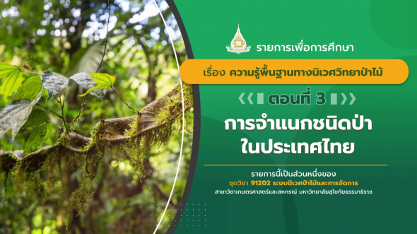 91202 รายการที่ 2 ตอนที่ 3 การจำแนกชนิดป่าในประเทศไทย