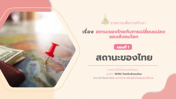 10152 รายการที่  3 ตอนที่ 1 สถานะของไทย