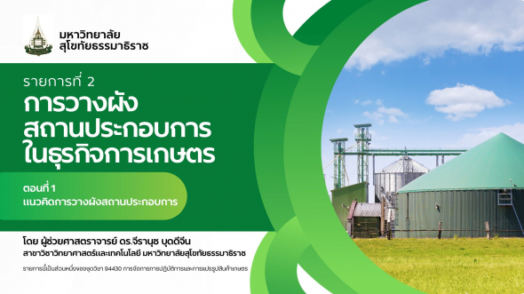 94330 รายการที่  2 ตอนที่ 1 แนวคิดการวางผังสถานประกอบการ