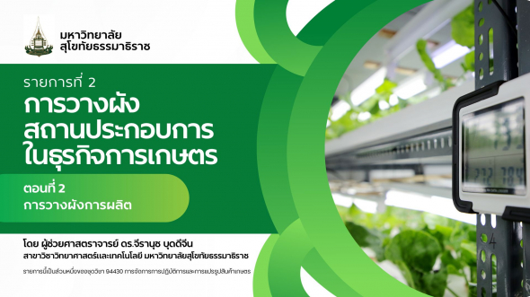 94330 รายการที่  2 ตอนที่ 2 การวางผังการผลิต