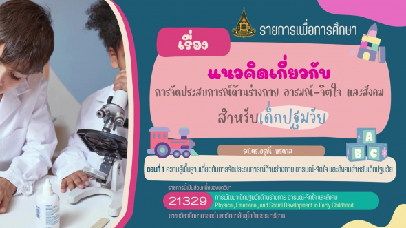 21329 รายการที่  1 ตอนที่ 1 ความรู้พื้นฐาน จุดมุ่งหมาย และลักษณะเกี่ยวกับการจัดประสบการณ์ ฯ