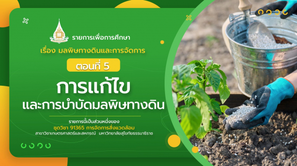 91365 รายการที่  3 ตอนที่ 5 การแก้ไขและการบำบัดมลพิษทางดิน