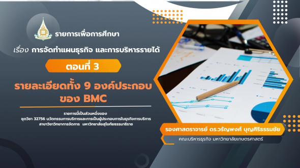 32756 รายการที่  3 ตอนที่ 2 แนวคิดเบื้องต้นของ Business Model Canvas