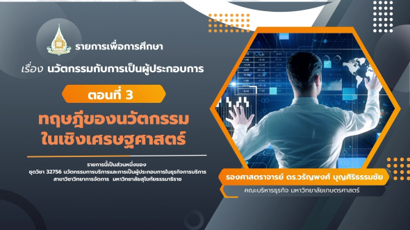 32756 รายการที่  2 ตอนที่ 3 ทฤษฎีของนวัตกรรมในเชิงเศรษฐศาสตร์