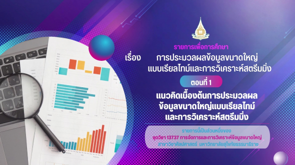 13737  รายการที่ 7 ตอนที่ 1 แนวคิดเบื้องต้นการประมวลผลข้อมูลขนาดใหญ่แบบเรียลไทม์