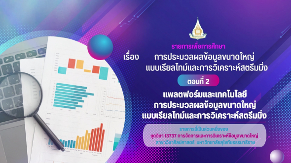 13737  รายการที่ 7 ตอนที่ 2 แพลตฟอร์มและเทคโนโลยีการประมวลผลข้อมูลขนาดใหญ่แบบเรียลไทม์