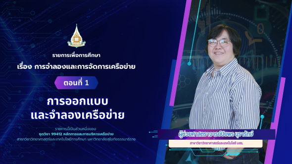 99412 รายการที่ 14 ตอนที่ 1 การออกแบบและจำลองเครือข่าย
