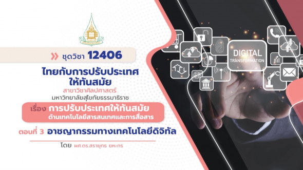 12406 รายการที่ 11 ตอนที่ 3 อาชญากรรมทางเทคโนโลยีดิจิทัล
