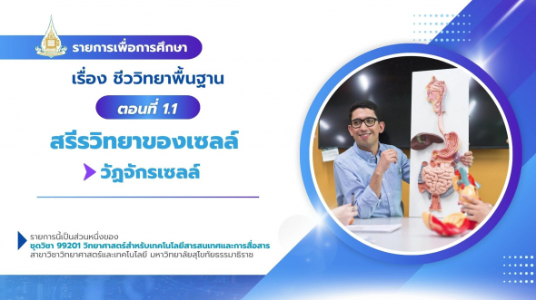 99201  รายการที่ 4 ตอนที่ 1.1  สรีรวิทยาของเซลล์ : วัฏจักรเซลล์