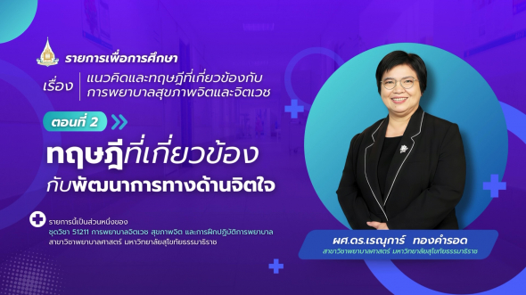 51211  รายการที่ 2 ตอนที่ 2 ทฤษฎีที่เกี่ยวข้องกับพัฒนาการทางด้านจิตใจ